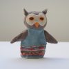 Blue Owl Hand Puppet in Organic Cotton