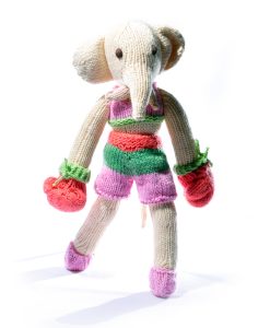 Elephant Soft Toy in Boxer Outfit