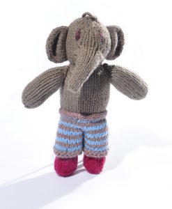 Elephant Toddler Soft Toy in Stripy Trousers