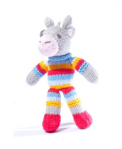 Cow Toddler Soft Toy in Stripy Suit