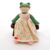 Frog Soft Toy in White Flower Dress