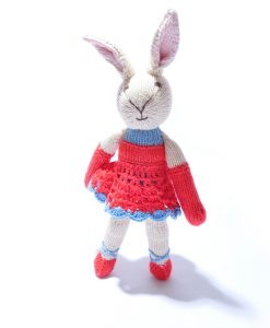 Rabbit Toy in Red Ballet Dress