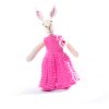 Rabbit Soft Toy in Crochet Purple Dress