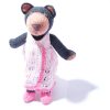 Organic Cotton Bear Soft Toy in Changeable Pink Dress