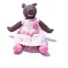 Organic Cotton Beaver Soft Toy in Pink Dress by ChunkiChilli