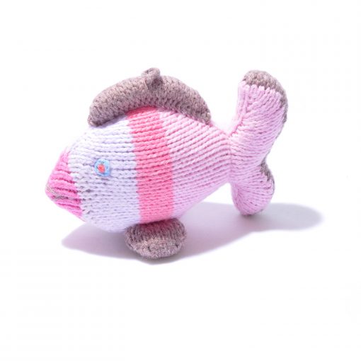 Organic Cotton Fish with Pink Stripes