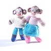 Pair of Toddler Monkeys in Organic Cotton