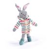 Organic Cotton Rabbit Soft Toy in Stripy Hoodie