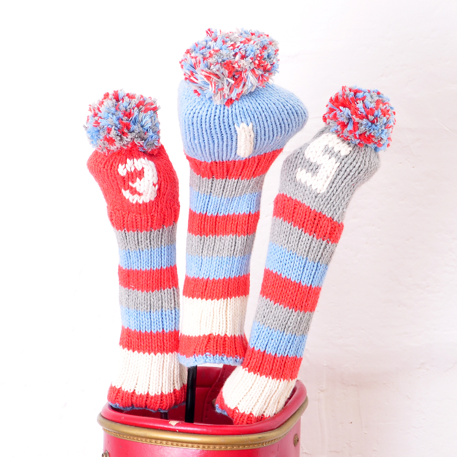 ChunkiChilli Pompom Golf Cover Set ChunkiChilli Pompom Golf Cover Set