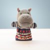 ChunkiChilli Hippo Hand Puppet in Organic Cotton