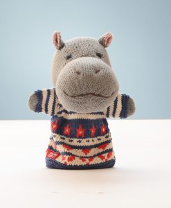 ChunkiChilli Hippo Hand Puppet in Organic Cotton